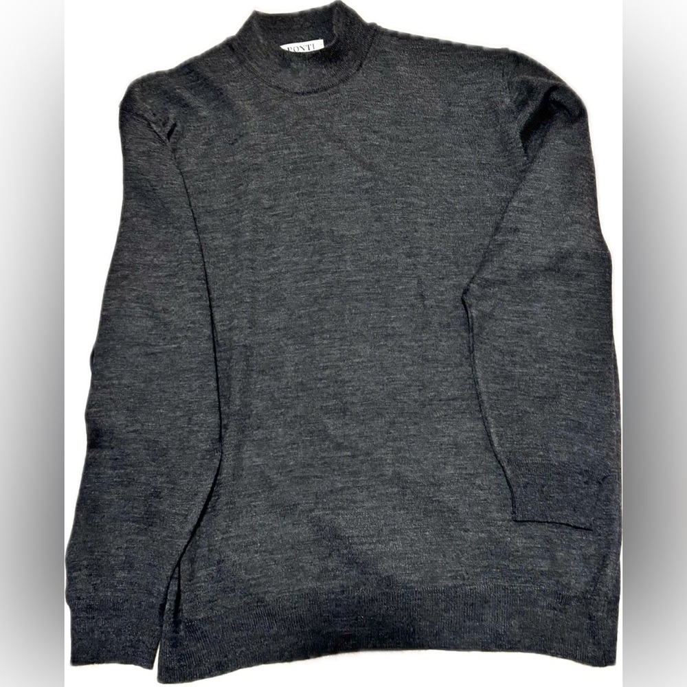 Merino wool turtleneck dark gray